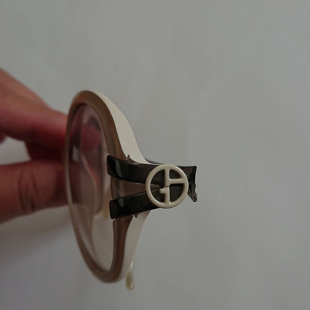 Giorgio Armani GA 777/s 56 18 130 Ivory and gray sunglasses - Picture 8 of 10